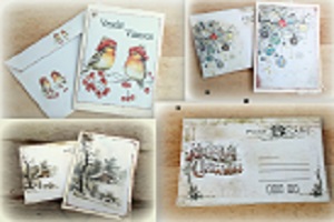 Hand made papierové vianočné pohľadnice